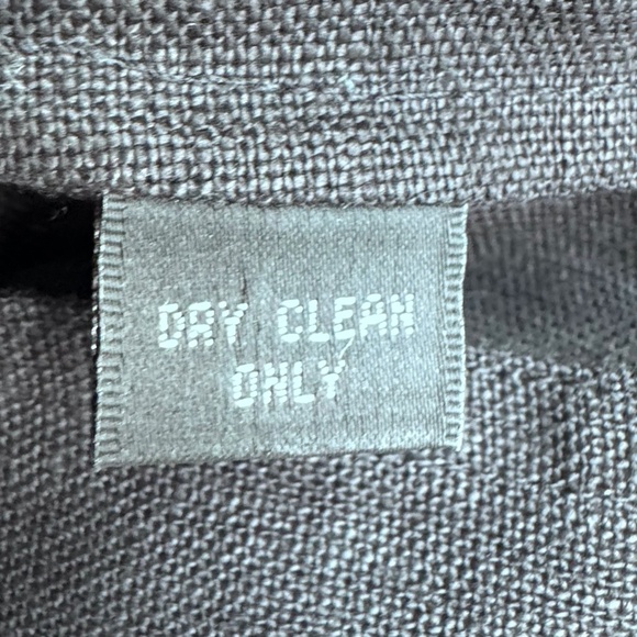 COMPANY ELLEN TRACY BLACK LINEN QUARTER ZIP TOP - Picture 12 of 12